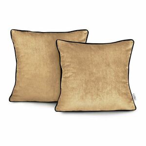 Díszpárnahuzat VELVET szín mustársárga stílus glamour bársony 45x... kép