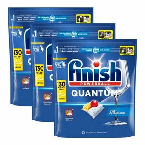 Finish Quantum All in 1 Lemon Mosogatógép kapszula 3x130db kép