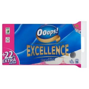 Ooops! Excellence Sensitive 3 rétegű Toalettpapír 16 tekercs kép