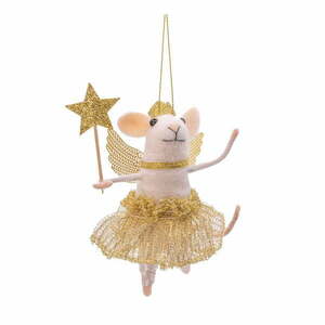 Textil kézzel készített karácsonyfadísz 12 cm Fairy Mouse – Sass & Belle kép