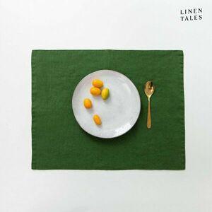 Len tányéralátét 35x45 cm True Green – Linen Tales kép