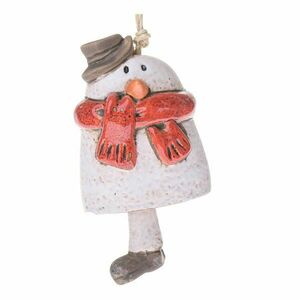 Kerámia karácsonyfadísz 10 cm Snowman – Dakls kép