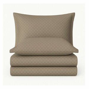 Barna kétszemélyes-hosszabbított renforcé pamut ágyneműhuzat 240x220 cm Checkered – Mila Home Luxury kép
