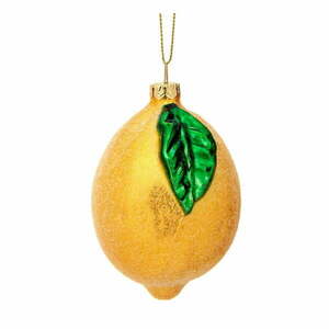 Üveg kézzel készített karácsonyfadísz ø 6 cm Shimmering Lemon – Sass & Belle kép
