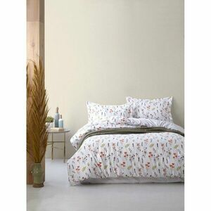 Fehér egyszemélyes renforcé pamut ágyneműhuzat 140x200 cm Floral Dance Autumn – Mila Home Luxury kép