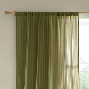 Khaki pamut fényáteresztő függöny 140x122 cm Zofia Broderie Anglaise – Pineapple Elephant kép