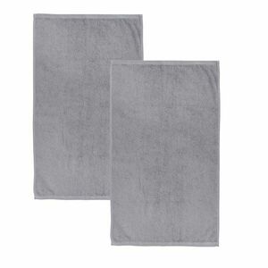 Szürke gyorsan száradó frottír pamut fürdőlepedő szett 2 db-os 90x140 cm Quick Dry – Catherine Lansfield kép