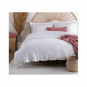 Fehér kétszemélyes-hosszabbított renforcé pamut ágyneműhuzat 240x220 cm Como Striped – Mila Home Luxury kép