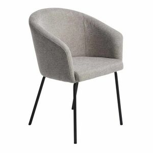 Világosszürke kárpitozott karfás étkezőfotel Easton – Unique Furniture kép