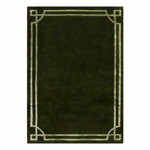 Sötétzöld kézi szövésű gyapjú szőnyeg 160x230 cm Gatsby – Flair Rugs kép