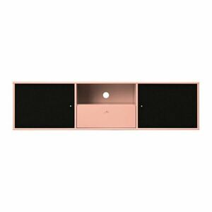 Fekete-rózsaszín TV-állvány 161x42x45 cm Mistral – Hammel Furniture kép