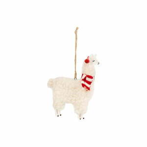 Textil kézzel készített karácsonyfadísz 13 cm Llama – Sass & Belle kép