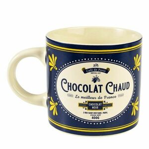 Sötétkék-krémszínű kerámia bögre 350 ml Chocolat Chaud – Rex London kép