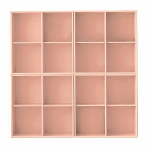 Rózsaszín függő könyvespolc 140x140x27 cm Mistral – Hammel Furniture kép