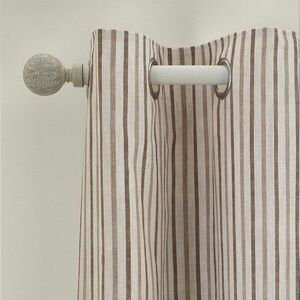 Barna függöny szett 2 db-os 168x229 cm Logan Stripe – Catherine Lansfield kép