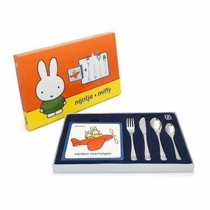 Ezüstszínű rozsdamentes acél gyerek evőeszköz 4 db-os Miffy – Zilverstad kép