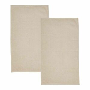 Bézs gyorsan száradó frottír pamut fürdőlepedő szett 2 db-os 90x140 cm Quick Dry – Catherine Lansfield kép