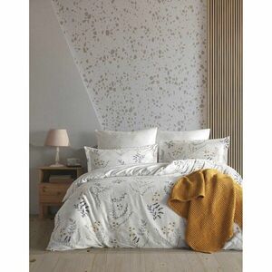 Bézs egyszemélyes renforcé pamut ágyneműhuzat 140x200 cm Soft Floral – Mila Home Luxury kép