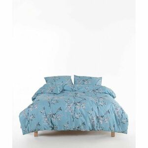 Kék kétszemélyes-hosszabbított renforcé pamut ágyneműhuzat 240x220 cm Blue Floral – Mila Home Luxury kép