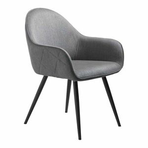 Szürke kárpitozott karfás étkezőfotel Minto – Unique Furniture kép