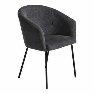 Sötétszürke kárpitozott karfás étkezőfotel Easton – Unique Furniture kép