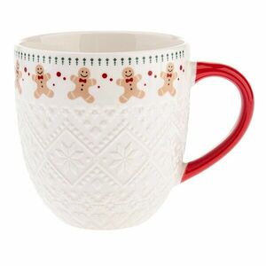 Fehér porcelán bögre karácsonyi mintával 630 ml Knitting – Dakls kép