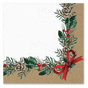 Szalvéta szett 20 db-os 33x33 cm Christmas Bow – Homéa kép