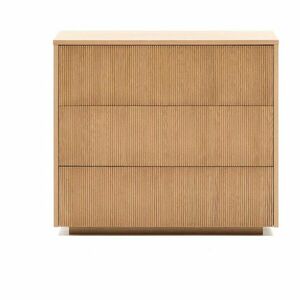 Natúr színű komód tölgyfa dekorral 90x79x50 cm Helvine – Kave Home kép