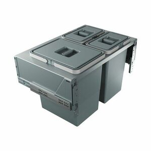 Szürke műanyag szelektív beépíthető szemetes 42 l Block U-Sink 2.0 – Elletipi kép