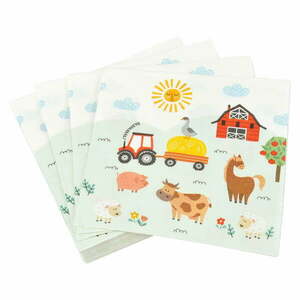 Szalvéta szett 20 db-os 33x33 cm Farm Animals – Homéa kép