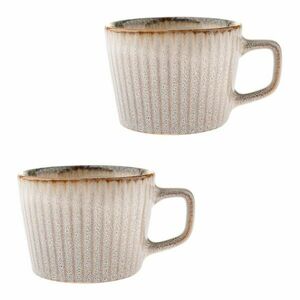 Krémszínű kőedény bögre szett 2 db-os cappucinóhoz 190 ml Tone – Dakls kép