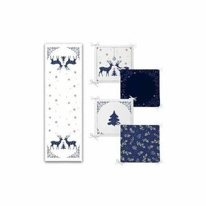 Asztali futó és székpárna szett 5 db-os Blue Christmas – Mila Home kép