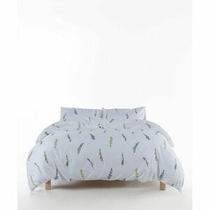 Fehér-zöld kétszemélyes-hosszabbított pamut-szatén ágyneműhuzat 240x220 cm Marseille Floral – Mila Home Luxury kép