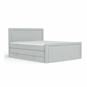 Világosszürke ágyneműtartós boxspring ágy 200x200 cm Lavenda – Maison de Rêve kép