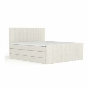 Bézs ágyneműtartós boxspring ágy 160x200 cm Bergamo – Maison de Rêve kép