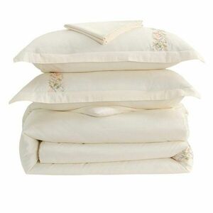 Krémszínű hatrészes kétszemélyes-hosszabbított pamut-szatén ágyneműhuzat lepedővel 240x220 cm Maison Bloom – Mila Home Luxury kép