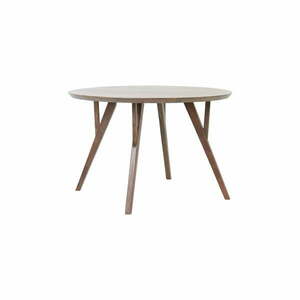Barna kerek étkezőasztal akácfa asztallappal ø 140 cm Quenza – Light & Living kép