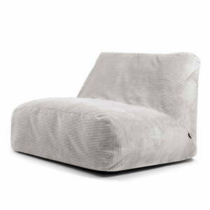 Világosszürke kordbársony babzsákfotel Sofa Tube – SLOWDOWN kép