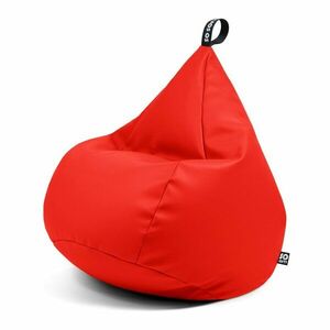 Piros bőrutánzat gyerek babzsákfotel Drop M – So Soft? kép