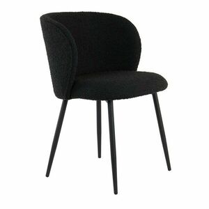 Fekete kárpitozott étkezőfotel Elyna – Light & Living kép