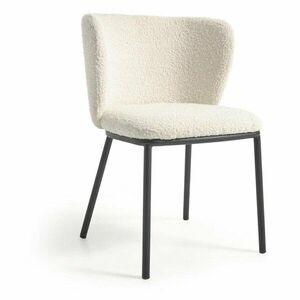 Fehér kárpitozott étkezőfotel Ciselia – Kave Home kép