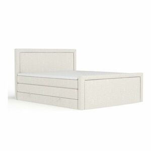 Bézs ágyneműtartós boxspring ágy 180x200 cm Lavenda – Maison de Rêve kép
