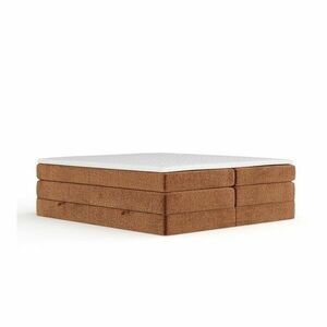 Narancssárga ágyneműtartós-ágytámla nélkül boxspring ágy 180x200 cm Juniper – Maison de Rêve kép