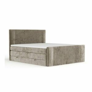 Világosbarna ágyneműtartós boxspring ágy 160x200 cm Bergamo – Maison de Rêve kép