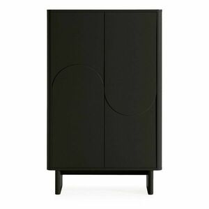 Fekete szekrény 80x130x40 cm Solei – MOME kép
