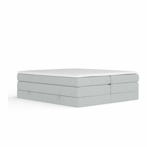 Világosszürke ágyneműtartós-ágytámla nélkül boxspring ágy 180x200 cm Juniper – Maison de Rêve kép
