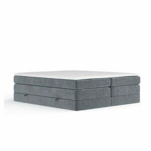 Sötétszürke ágyneműtartós-ágytámla nélkül boxspring ágy 160x200 cm Juniper – Maison de Rêve kép