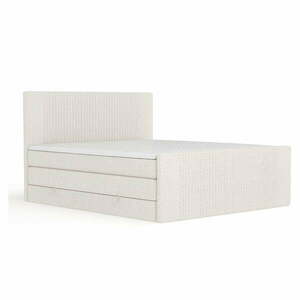 Bézs ágyneműtartós boxspring ágy 180x200 cm Bergamo – Maison de Rêve kép