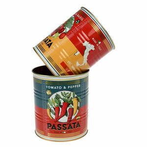 Dekoratív ón tárolódoboz szett 2 db-os ø 11x13 cm Passata – Rex London kép
