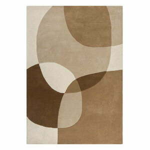 Barna-bézs gyapjú szőnyeg 120x170 cm Glow – Flair Rugs kép